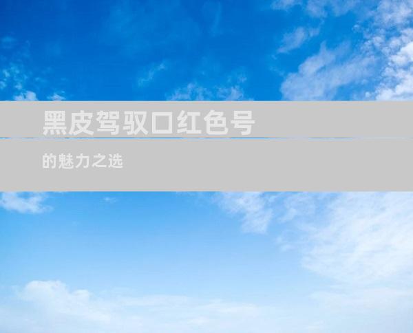 黑皮驾驭口红色号的魅力之选
